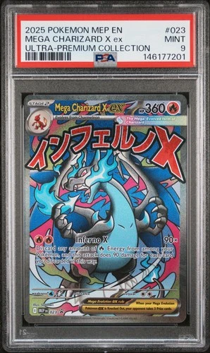 2025 POKEMON MEP PROMO ULTRA-PREMIUM COLLECTION #023 MEGA CHARIZARD X EX PSA 9