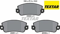 Textar 2095006 Bremsbelagsatz FüR Scheibenbremse Bremsbelagsatz
