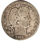 1911 BARBER QUARTER IN GOOD+ CONDITION ~ FULL RIMS ~ SEE THE SCAN   stkb6561