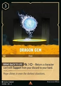 Lorcana Dragon Gem 2ROF-033 Rare Englisch Neu