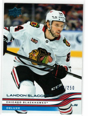 2025-26 UPPER DECK EXTENDED LANDON SLAGGERT DELUXE BASE 040/250 #527