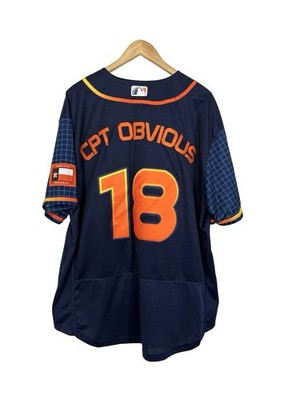 Nike Houston Astros Baseball Jersey 2XL/52 Blue City Connect Cpt
