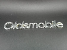 Vintage Oldsmobile Chrome Emblem Badge OEM Script Trim Classic Car Part 70s 80s