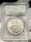 1881-S $1 Morgan Dollar NGC MS65 OGH Green Holder San Francisco 90% Silver Coin