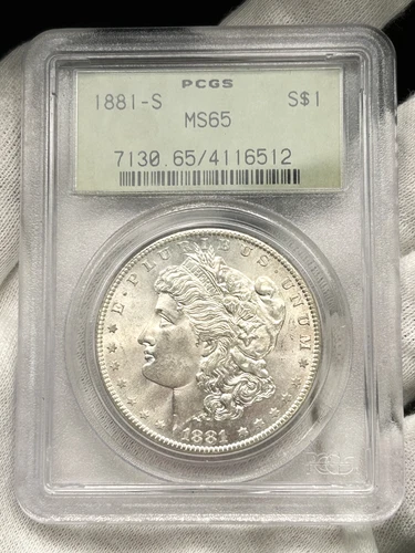 1881-S $1 Morgan Dollar NGC MS65 OGH Green Holder San Francisco 90% Silver Coin