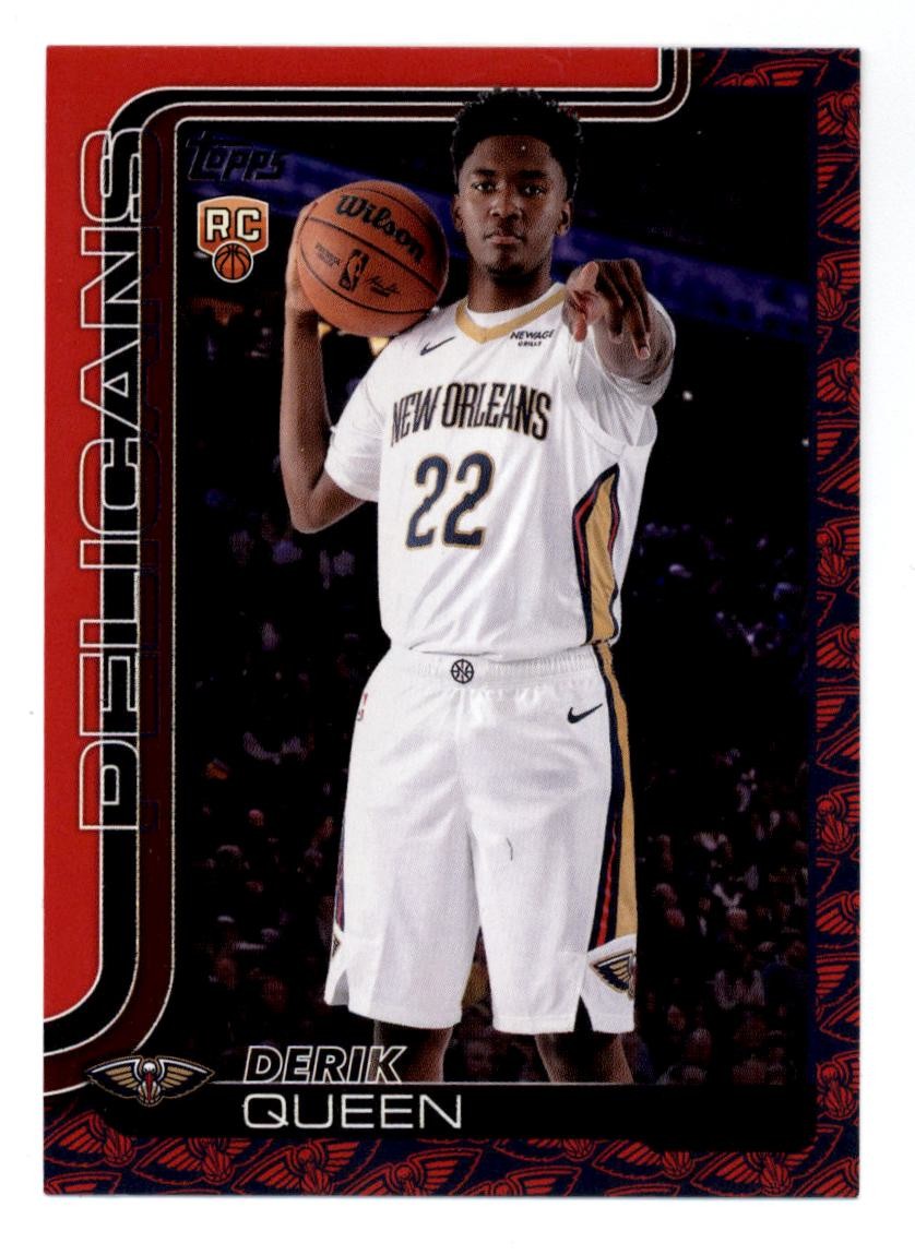 2025-26 Topps Team Color Border SP Pelicans #213 Derik Queen Rookie RC