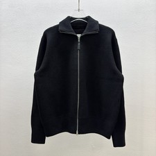 Maison Margiela MM6 Men's Knitted Zipper Sweater Coat Black Color Size XL