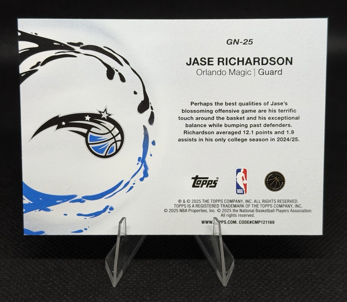 2025-26 Topps Generation Now #GN25 Jase Richardson Orlando Magic 