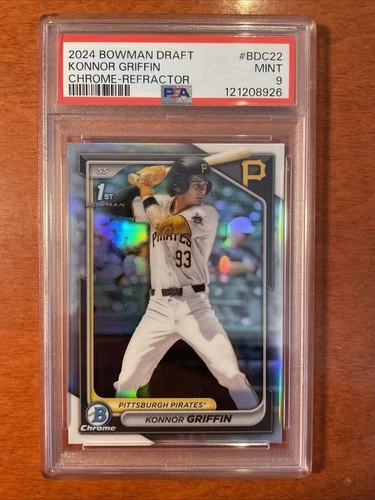2024 Bowman Draft Chrome Konnor Griffin #BDC-22 Refractor PSA 9 Pirates