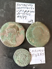 Lot de 3 monnaies Romaines/2 SESTERCE - VESPASIEN - 1 ANTONINIEN BILLON CARINUS