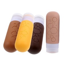 4 Pcs Travel Shampoo and Conditioner Bottles Leak-proof Silicone