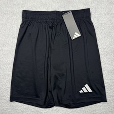 NWT Adidas Climacool Soccer Shorts Black and White Youth Boys Size 11-12 Y Small