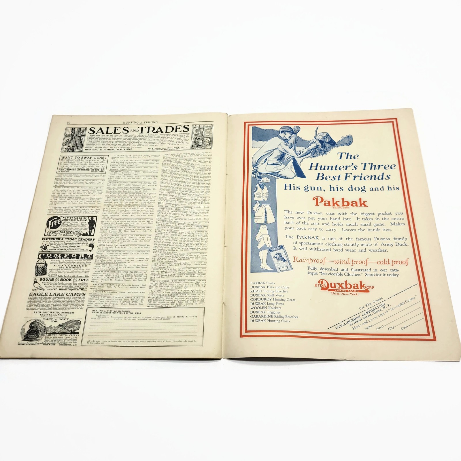 Vintage September 1927 Hunting and Fishing Magazine Ad Book • Black Bear