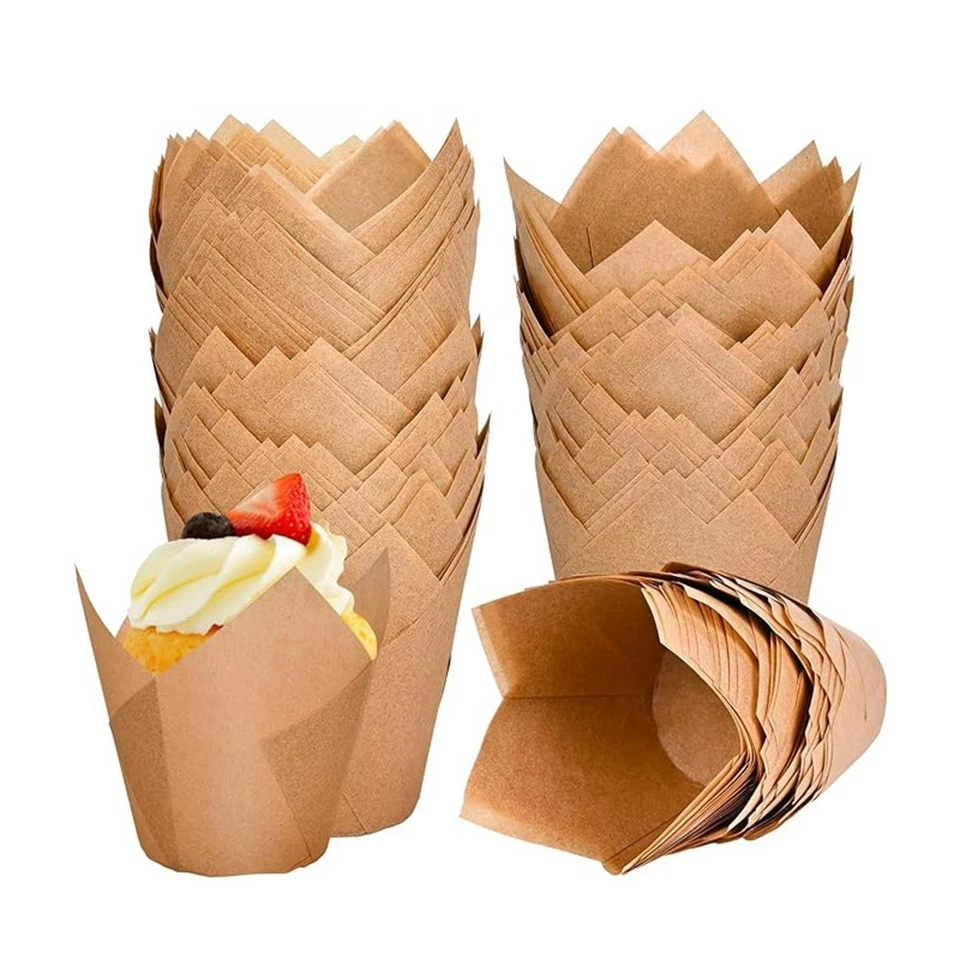 Tulpen-Cupcake-Tabletts, Cupcake-Tabletts Aus Lebensmittelechtem Ölpapier, 1583