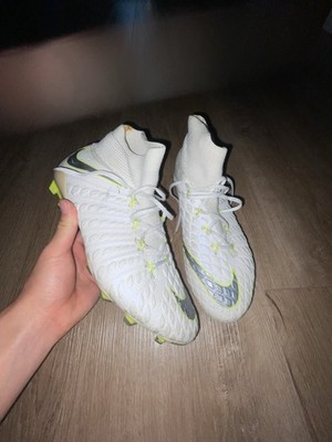 Nike Hypervenom Phantom 3 Elite DF FG White and Volt Soccer Cleats Size 8