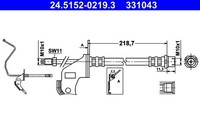 NEU - ATE 24.5152-0219.3 Bremsschlauch FüR Opel