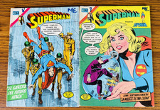 LOTE DE 2 CÓMICS ESPAÑOLES SUPERMAN & SUPERGIRL 1975 NOVARO MÉXICO DC DE COLECCIÓN