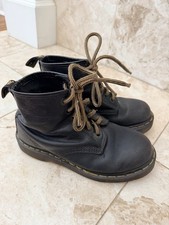 Vintage rare 90s Dr. Martens Doc England Black Greasy 1460 Boots