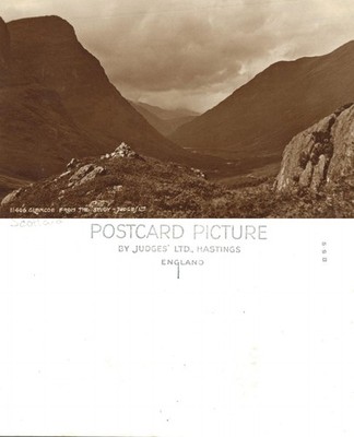 Alte Postkarte - Glencoe aus der Studie Schottland Richter Ltd ECHTFOTO UNBESPOSTET