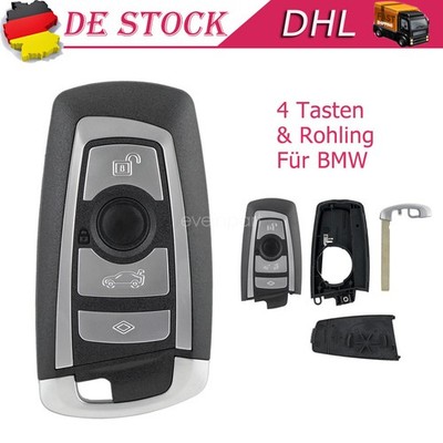 Auto Schlüssel Gehäuse 4 Tasten Rohling für BMW F10 F11 F20 F25 F30 F31 F80 E84