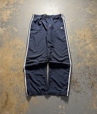 Vintage Adidas Y2K Grunge Baggy Wide Leg Essential Track Sweatpants-Size Medium