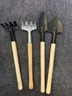 4 Pc Mini Garden Tool Set - Rake, Shovel & Planter Tools for Potted Plants