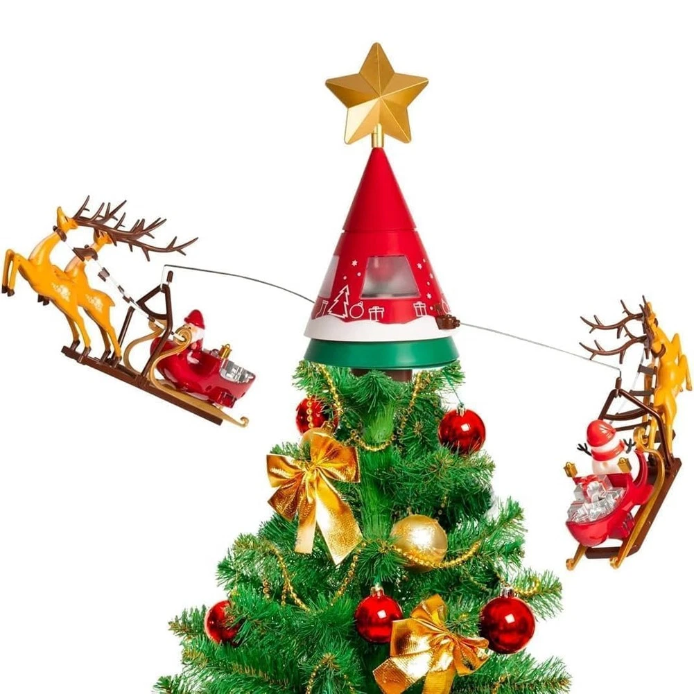 Punta Per Albero Di Natale A Stella, 20 Cm, Color Argento Lucido, In Metallo, 5 Punte, Classica