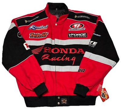Vintage JH Design Honda Racing XL Men's Jacket Nascar Woody