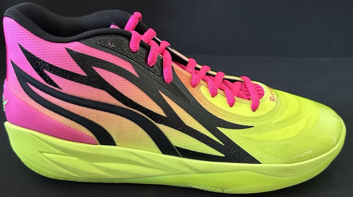 Puma MB.02 Rick and Morty LaMelo Ball Basketball Shoes Neon Mismatched 377411-02 s-l1200.jpg main image 4