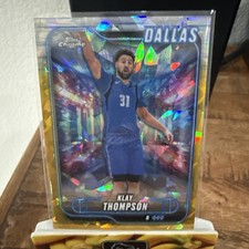 2025 Topps Chrome Klay Thompson #178 Gold Sapphire Refractor 35/50