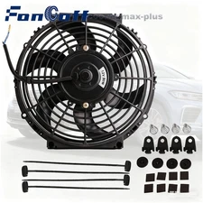 10 INCH PUSH/PULL 12V 90W COOLING THERMOST ELECTRIC RADIATOR FAN &MOUNTING KITS