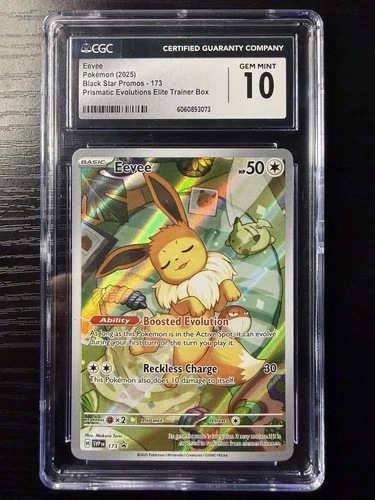2025 Pokemon Eevee #173 Black Star Promo Prismatic Evolutions CGC 10