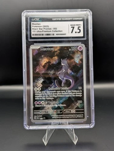 Mewtwo PSA 8 NM-MT 2023 Pokémon 151 Ultra-Premium Coll. Promo 052 Holo CGC 7.5