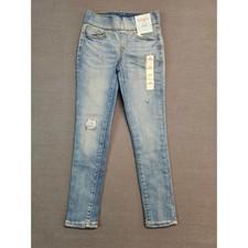 Cat  Jack Girls Size 7 Ultimate Stretch Jeggings Light Wash Distressed Denim