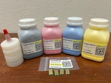  25g x 4  Toner Refill for Xerox Phaser 6000, 6010, WC 6015  4 Chip USA only 