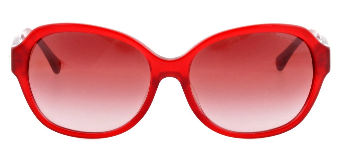 COACH HC8150F 50298H 59mm Translucent Red Sunglasses | eBay
