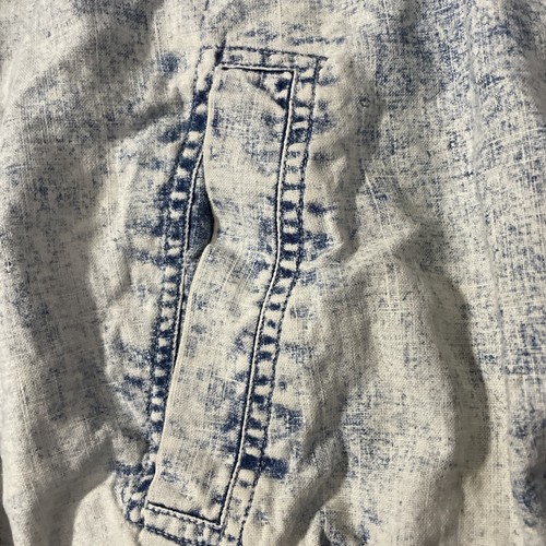 Vintage Bristol Bay Blue Denim Jacket Size Medium Acid Wash Quarter Zip - Picture 6 of 19