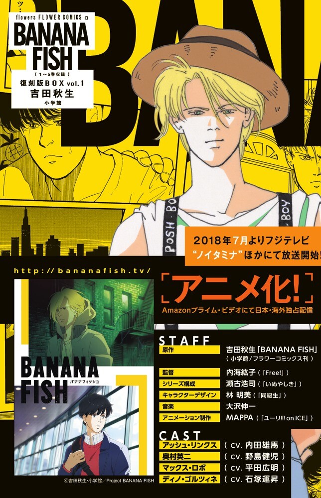 BANANA FISH comic book set Reprint Edition Box Japanese language