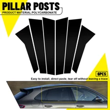 For Porsche Macan 2014-2022 Gloss Black Pillar Post Trim Decal Window Cover Kits
