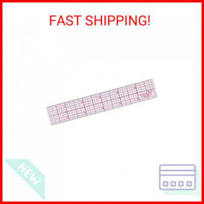 Westcott W-10 6-Inch 8ths Graph Ruler, Transparent, Plastic, 1 x 6 in ...