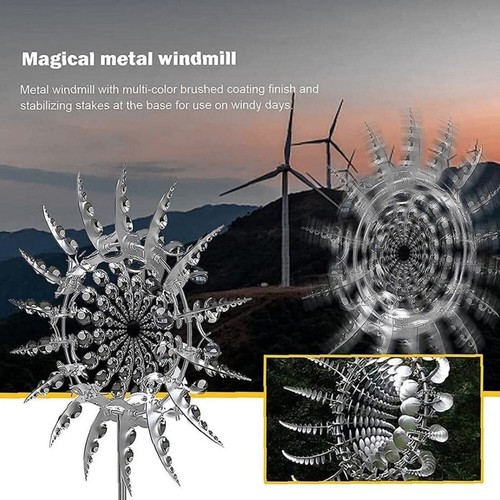 Einzigartige und Magische Metall Windmühle Garten Wind Spinner Windfänger-Dekors - Bild 19 von 20