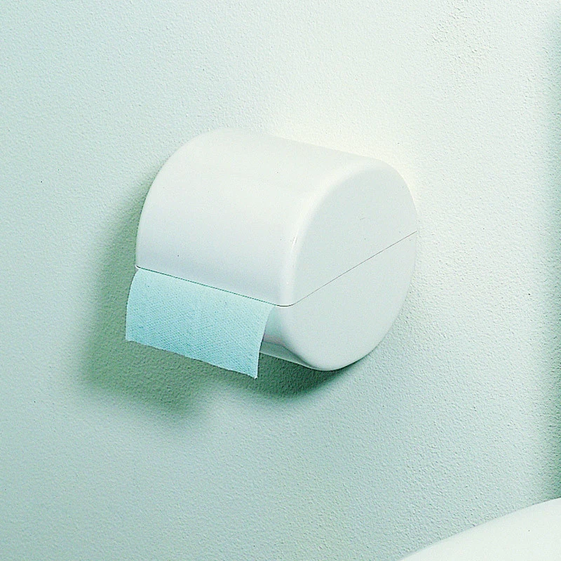 Porte-Rouleau Papier Toilette à Coque Fermée Anti-Rayures Blanc METAFORM - Photo 1/1