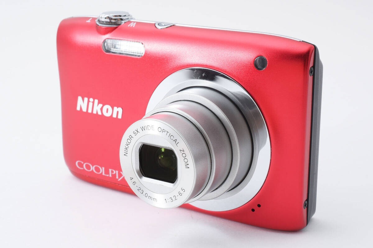 Near MINT] Nikon COOLPIX A100 RED color 20.0MP Digital Camera From