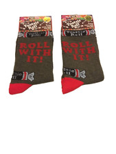 Tootsie Roll Novelty Crew Socks 1 Pair Adult Shoe Size M:8-12 W:9-14 NWT