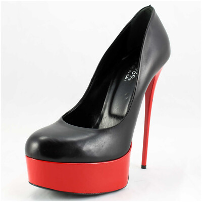 1969 Pumps 40 Leder Plateau High Heels Made in Italy Luxus pur