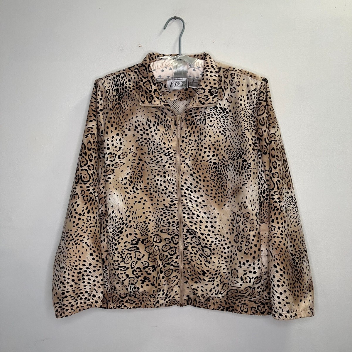 Vintage KT Golf Leopard Cheetah Print Track Jacket Mobwife Vintage KT Golf Leopard Cheetah Print Track Jacket Mobwife