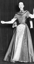 Wallis Simpson, Duchess of Windsor in Formal Dress - New York - 1953 Old Photo