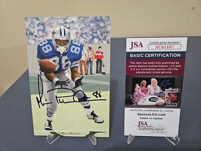 MICHAEL IRVIN ''88'' Signed 2007 HOF Goal Line Art Card GLAC - #/5,000 - JSA COA