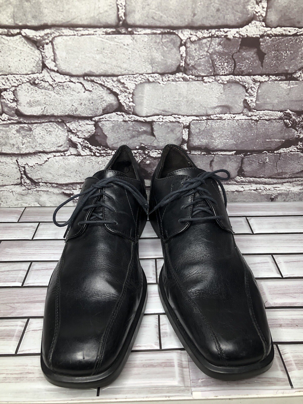 SAOLA Scarpe eleganti stringate per bicicletta in pelle nera da uomo taglia 10 M US 43EU