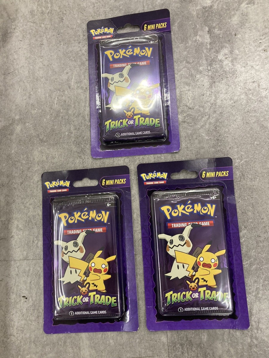 Lot of 3 Pokemon TCG Halloween Trick or Trade BOOster Blister